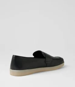 Women DIANA FERRARI Flats-Yarzee Black Leather Flat Shoes