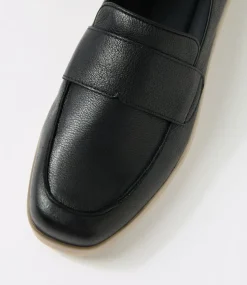 Women DIANA FERRARI Flats-Yarzee Black Leather Flat Shoes