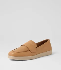 Women DIANA FERRARI Flats-Yarzee Latte Leather Flat Shoes