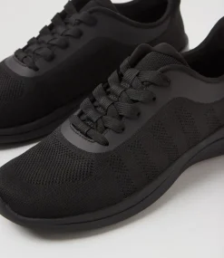 Women SUPERSOFT Comfort|Sneakers-Yazmins Black Knit Sneakers