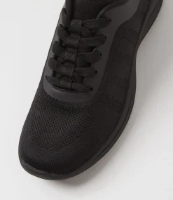 Women SUPERSOFT Comfort|Sneakers-Yazmins Black Knit Sneakers