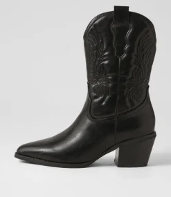 Women I LOVE BILLY Boots-Yeehaw Black Calf Boots