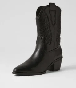 Women I LOVE BILLY Boots-Yeehaw Black Calf Boots