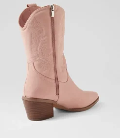 Women I LOVE BILLY Boots-Yeehaw Blush Nubuck Pu Calf Boots
