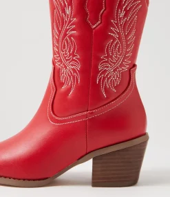 Women I LOVE BILLY Boots-Yeehaw Dark Red Calf Boots