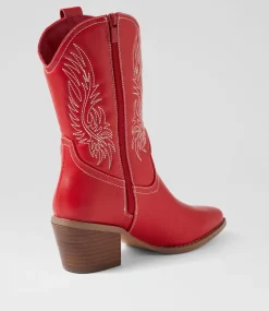 Women I LOVE BILLY Boots-Yeehaw Dark Red Calf Boots