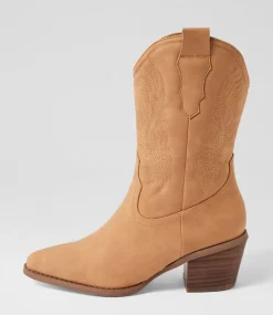 Women I LOVE BILLY Boots-YEEHAW IL CAMEL NUBUCK PU