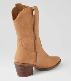 Women I LOVE BILLY Boots-YEEHAW IL CAMEL NUBUCK PU