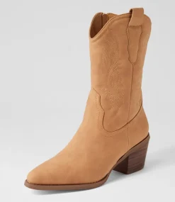 Women I LOVE BILLY Boots-YEEHAW IL CAMEL NUBUCK PU