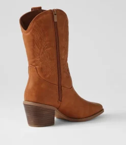 Women I LOVE BILLY Boots-Yeehaw Tan Calf Boots