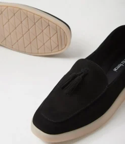 Women DIANA FERRARI Loafers|Flats-Yeneta Black Suede Loafers