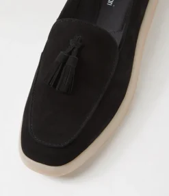 Women DIANA FERRARI Loafers|Flats-Yeneta Black Suede Loafers