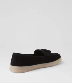 Women DIANA FERRARI Loafers|Flats-Yeneta Black Suede Loafers