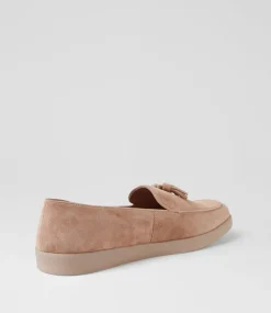 Women DIANA FERRARI Flats|Loafers-Yeneta Latte Suede Loafers