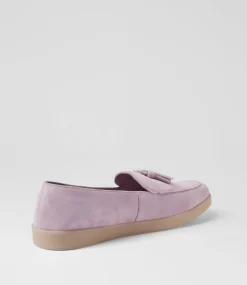 Women DIANA FERRARI Flats|Loafers-Yeneta Lilac Suede Loafers
