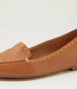Women TOP END Loafers|Flats-Yivi Dark Tan Leather Loafers