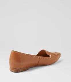 Women TOP END Loafers|Flats-Yivi Dark Tan Leather Loafers