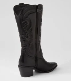 Women I LOVE BILLY Boots-Yodel Black Knee High Boots
