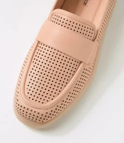 Women DIANA FERRARI Flats|Loafers-Yoewe Dark Nude Leather Loafers