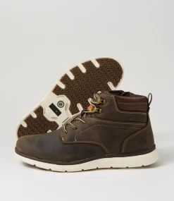 COLORADO Boots|Casuals-Youth Brown Crazyhorse Leather Lace Up Boots