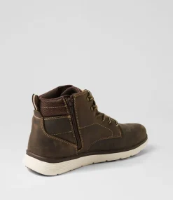 COLORADO Boots|Casuals-Youth Brown Crazyhorse Leather Lace Up Boots