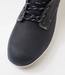COLORADO Boots|Casuals-Youth Navy Crazyhorse Leather Lace Up Boots