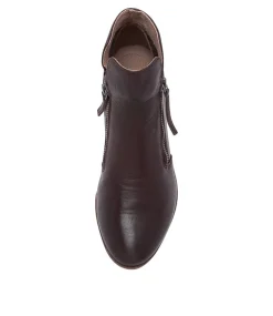 Women DIANA FERRARI Boots-Zalen Choc Leather Ankle Boots