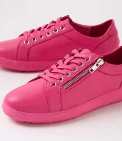 Women SUPERSOFT Comfort|Sneakers-Zarala Fuchsia Leather Sneakers
