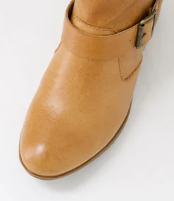 Women DIANA FERRARI Boots-Zarelli Dark Tan Leather Ankle Boots