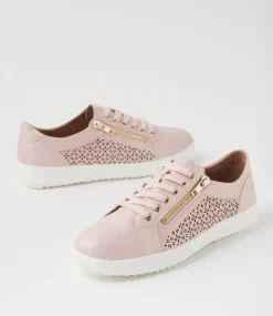 Women SUPERSOFT Comfort|Sneakers-Zarina Pink Silver Scratch Leather Sneakers
