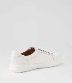 Women SUPERSOFT Sneakers|Comfort-Zarina White Wide Fit Leather Sneakers