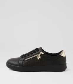 Women SUPERSOFT Comfort|Sneakers-Zavino Black Soft Gold Leather Sneakers