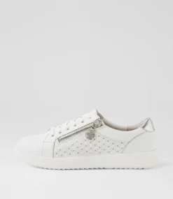 Women SUPERSOFT Comfort|Sneakers-Zavino White Silver Leather Sneakers