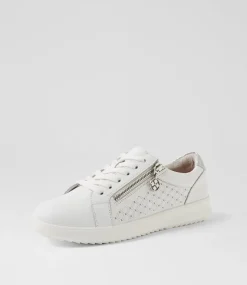 Women SUPERSOFT Comfort|Sneakers-Zavino White Silver Leather Sneakers