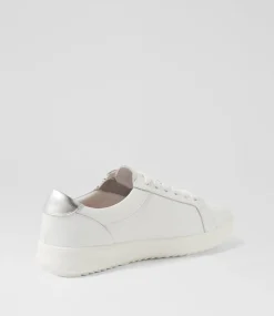Women SUPERSOFT Comfort|Sneakers-Zavino White Silver Leather Sneakers