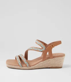 Women SUPERSOFT Comfort|Heels-Zeiti Camel Leather Sandals