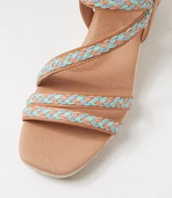 Women SUPERSOFT Comfort|Heels-Zeiti Camel Leather Sandals