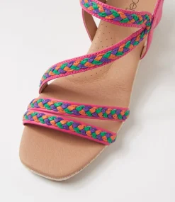 Women SUPERSOFT Comfort|Heels-Zeiti Fuchsia Leather Sandals