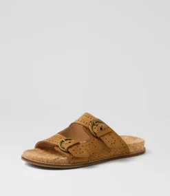Women COLORADO Comfort|Flats-Zelda Tan Leather Sandals