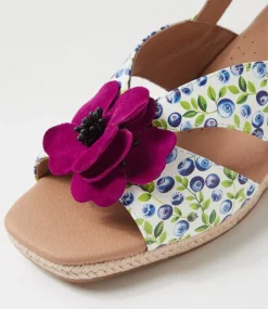 Women SUPERSOFT Comfort|Heels-Zenea Blueberry Purple Leather Sandals