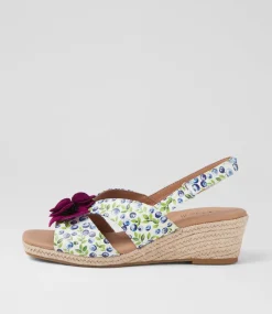 Women SUPERSOFT Comfort|Heels-Zenea Blueberry Purple Leather Sandals