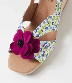 Women SUPERSOFT Comfort|Heels-Zenea Blueberry Purple Leather Sandals