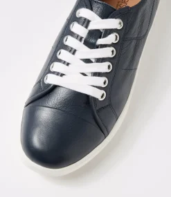 Women SUPERSOFT Comfort|Sneakers-Zenena Navy Dot Leather Lace Sneakers