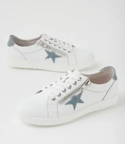 Women SUPERSOFT Comfort|Sneakers-Zings Jeans White Leather Sneakers