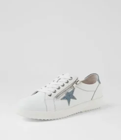 Women SUPERSOFT Comfort|Sneakers-Zings Jeans White Leather Sneakers
