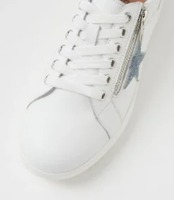 Women SUPERSOFT Comfort|Sneakers-Zings Jeans White Leather Sneakers