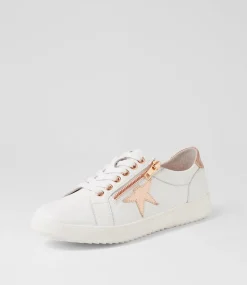 Women SUPERSOFT Comfort|Sneakers-ZINGS SU WHITE ROSE GOLD LEATHER