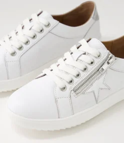 Women SUPERSOFT Sneakers-Zings White Silver Leather Sneakers