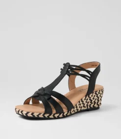 Women SUPERSOFT Heels|Sandals-Zoli Black Multi Leather Sandals