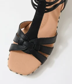 Women SUPERSOFT Heels|Sandals-Zoli Black Multi Leather Sandals